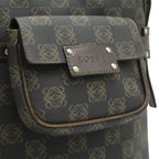 Loewe Anagram Shoulder Bag Crossbody Leather Black Dark Brown Silver — view 8
