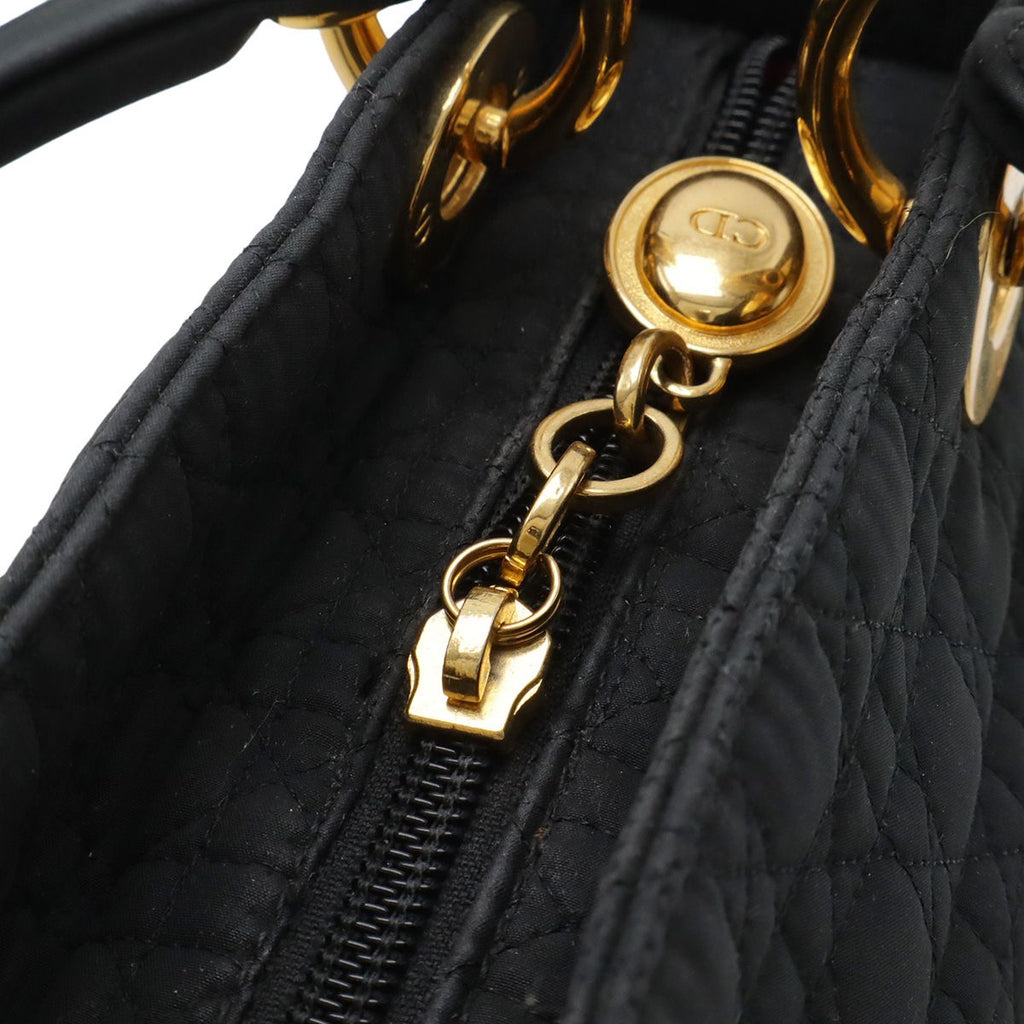 Dior Cannage Tote Nylon Black Gold — view 6