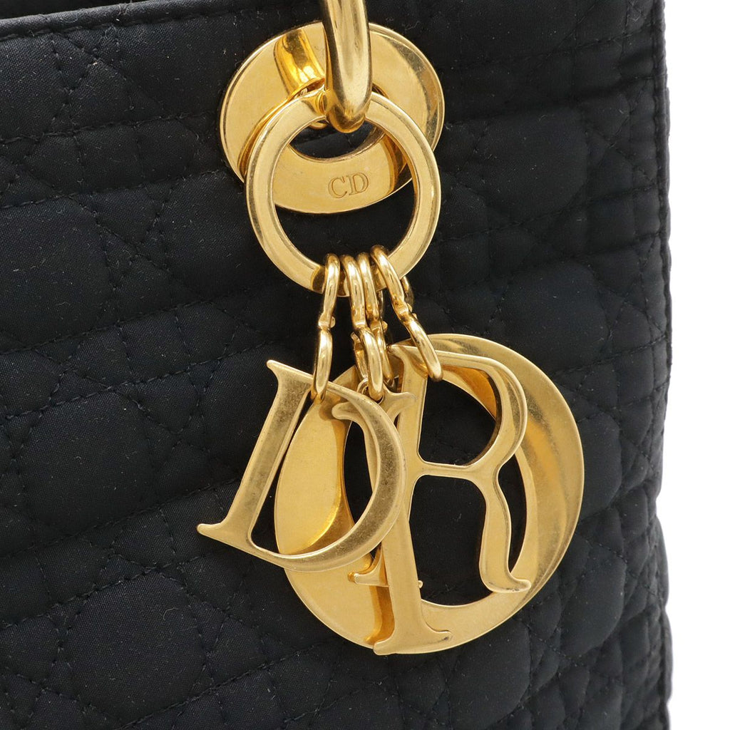 Dior Cannage Tote Nylon Black Gold — view 4