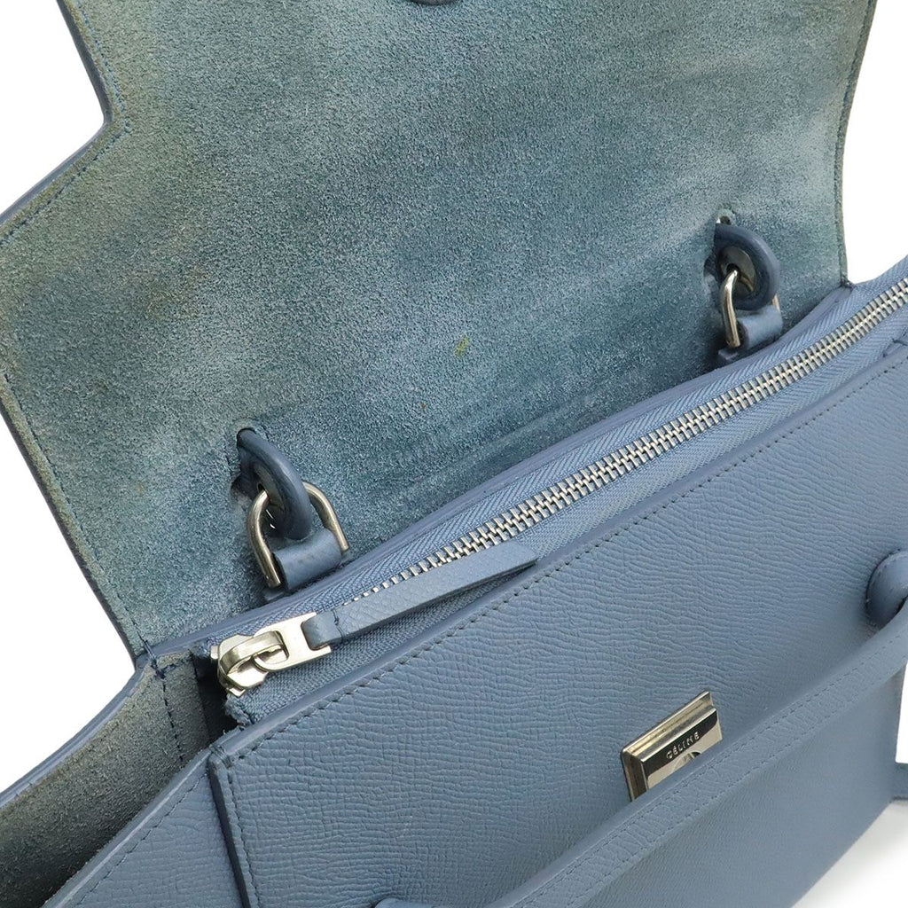 Celine Belt Bag Micro 2-Way Crossbody Leather Light Blue Silver — view 5