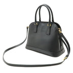 Prada Triangle Logo 2-Way Shoulder Bag Leather Nero Black Gold Domestic — view 2
