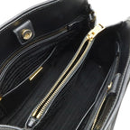 Prada Triangle Logo 2-Way Shoulder Bag Leather Nero Black Gold Domestic — view 5