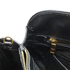 Prada Triangle Logo 2-Way Shoulder Bag Leather Nero Black Gold Domestic — view 6