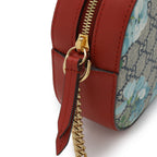 Gucci GG Blue Mus Supreme Chain Shoulder Bag Flower Pattern Beige Multicolor Red — view 4