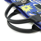 Chanel la Pausa Tote 2-Way Chain Shoulder Bag Ship Motif Canvas Blue Black — view 4