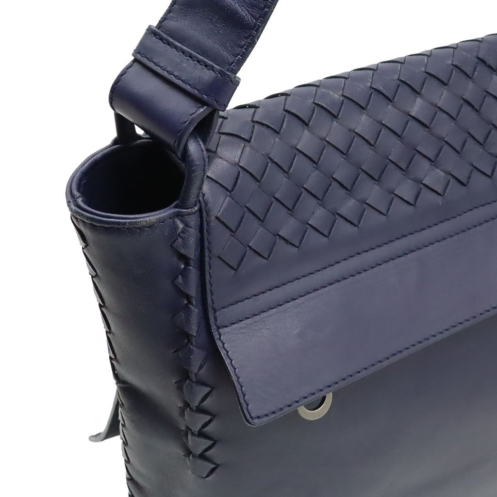 Bottega Veneta Intrecciato Messenger Bag Leather Dark Purple — view 4