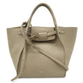 Celine Big Small 2-Way Shoulder Bag Crossbody Leather Gray Silver