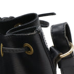 Louis Vuitton Epi Noe Shoulder Bag Drawstring Noir Black Gold — view 5