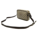 Gucci GG Plus Supreme Shoulder Bag Crossbody Pochette Leather Khaki Beige Dark — view 2