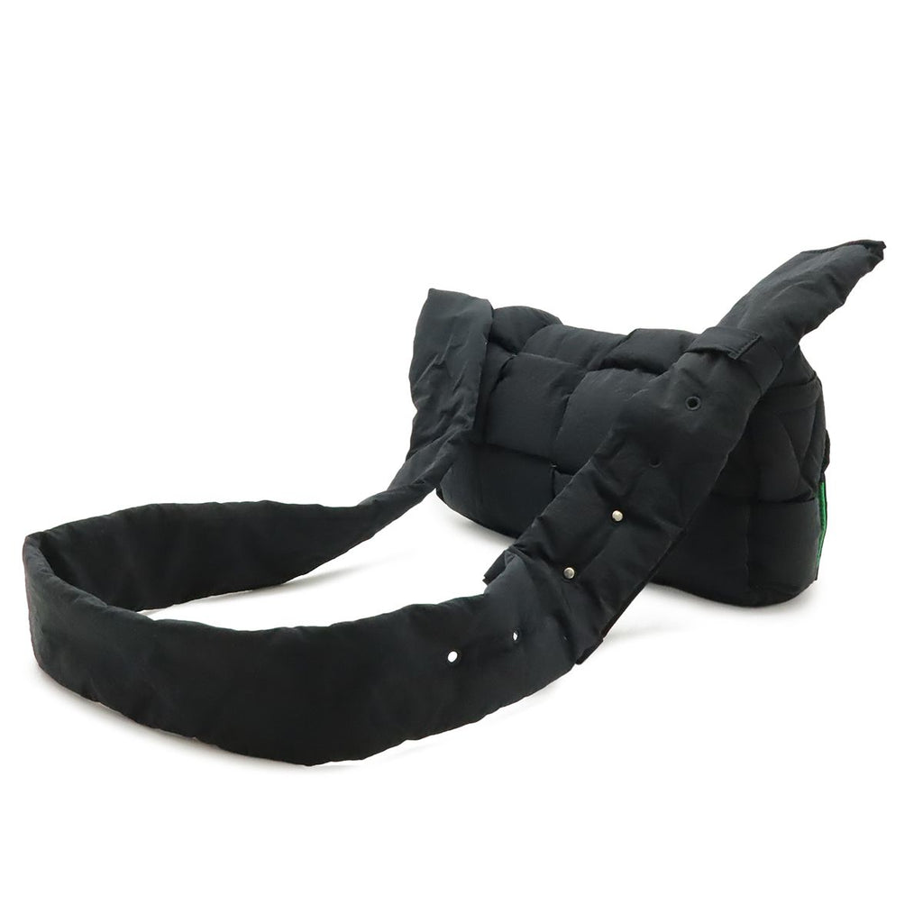 Bottega Veneta Maxi Intrecciato Padded Tech Cassette Shoulder Bag Nylon Black — view 2