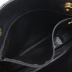 Chanel Quilted Cocobol Chain Tote Shoulder Bag Lambskin Leather Black Gold — view 8