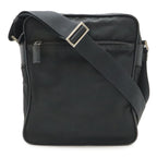 Prada Shoulder Bag Crossbody Nylon Leather Nero Black Silver