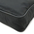 Prada Shoulder Bag Crossbody Nylon Leather Nero Black Silver — view 3