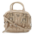 Prada Gather 2-Way Shoulder Bag Crossbody Nappa Leather Cipria Light Pink Silver