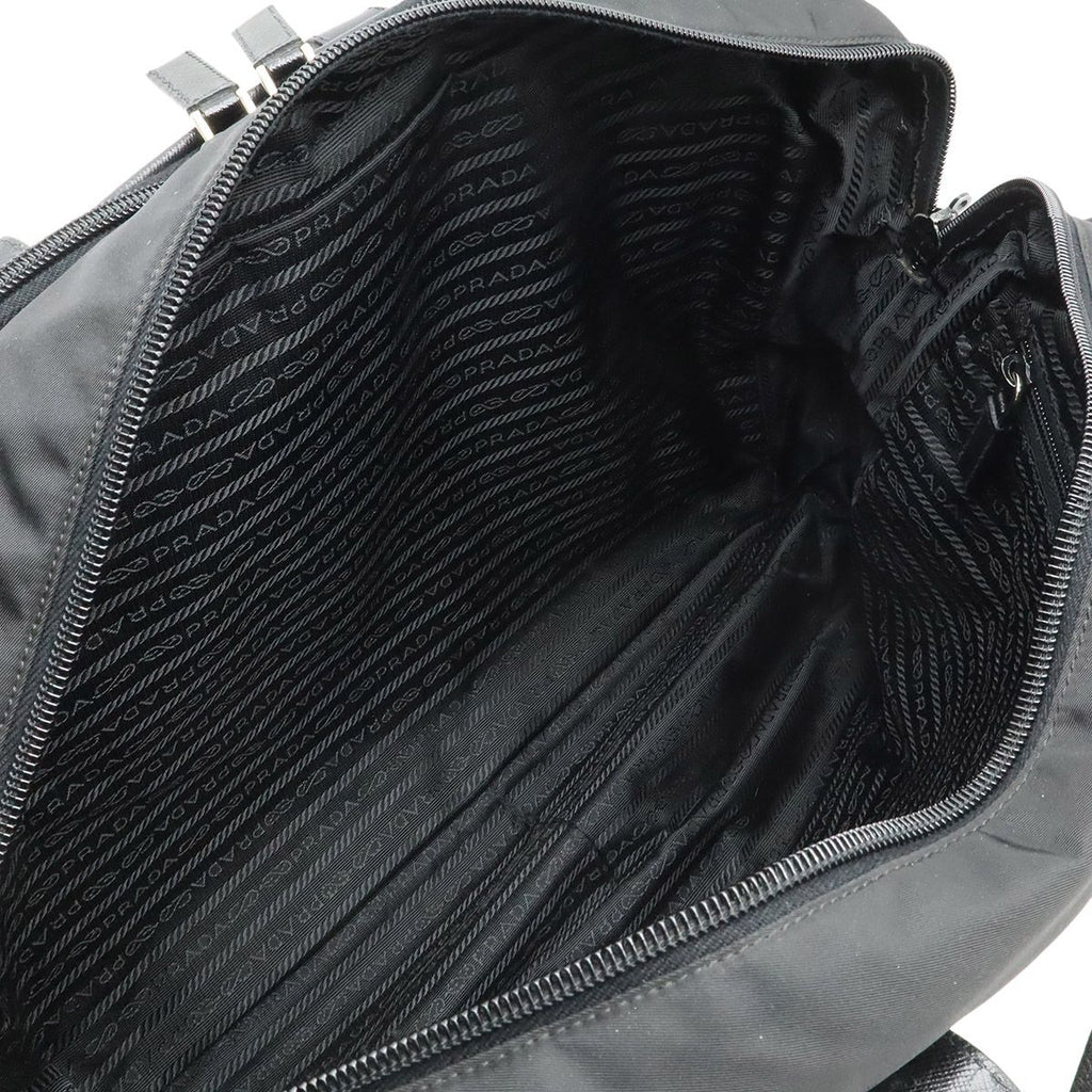 Prada Triangle Logo Business Briefcase 2-Way Shoulder Bag Nylon Nero Black — view 6