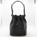Louis Vuitton Epi Noe Shoulder Bag Drawstring Noir Black Gold