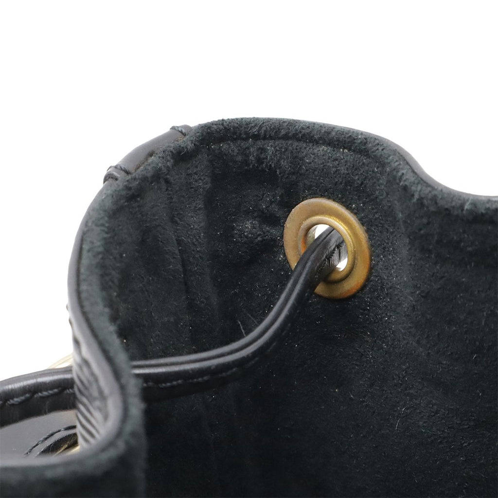 Louis Vuitton Epi Noe Shoulder Bag Drawstring Noir Black Gold — view 7