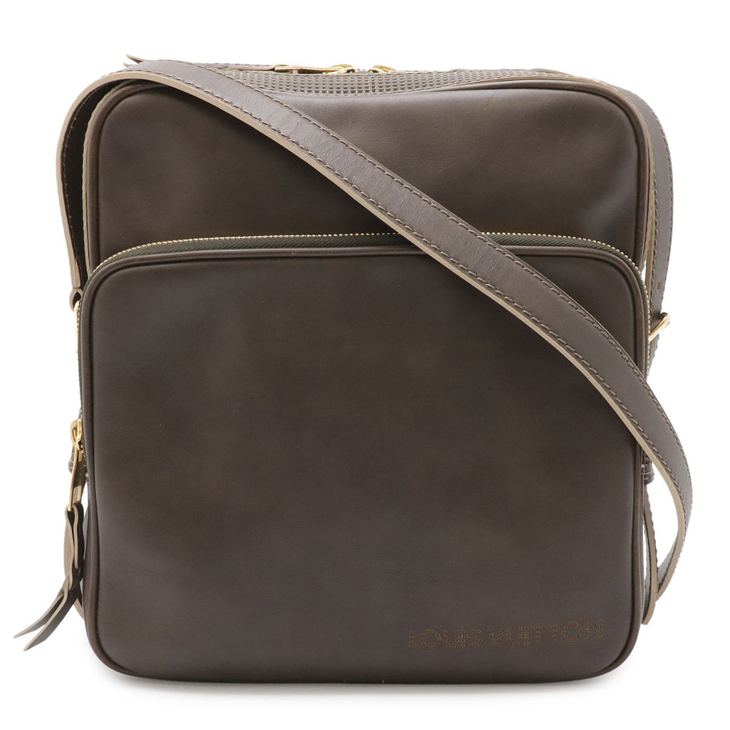 Louis Vuitton Cuy Lebequia Trotteur GM Shoulder Bag Crossbody Leather Brown