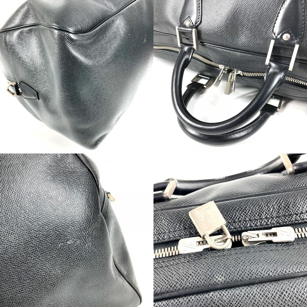 Louis Vuitton Boston Bag Kendall GM Taiga Leather Ardoise Black — view 7