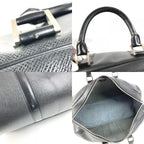 Louis Vuitton Boston Bag Kendall GM Taiga Leather Ardoise Black — view 8