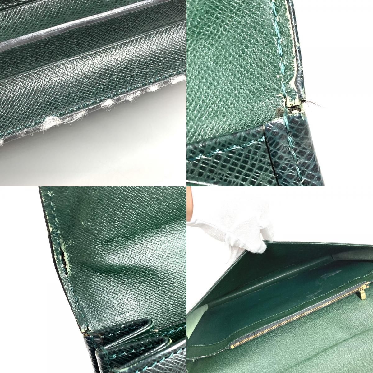 Louis Vuitton Business Bag Tashkent Taiga Leather Epi Sea Green — view 8