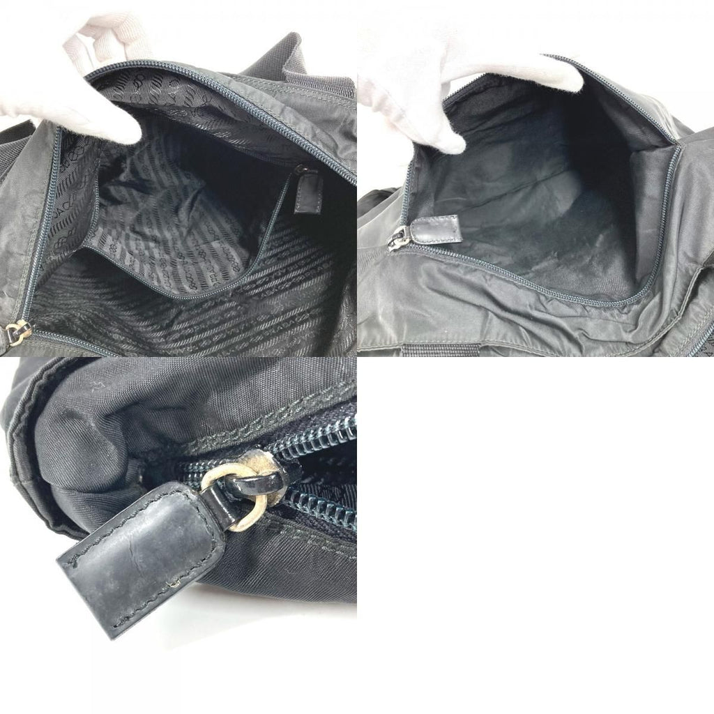 Prada Shoulder Bag Triangle Logo Nylon Black — view 9