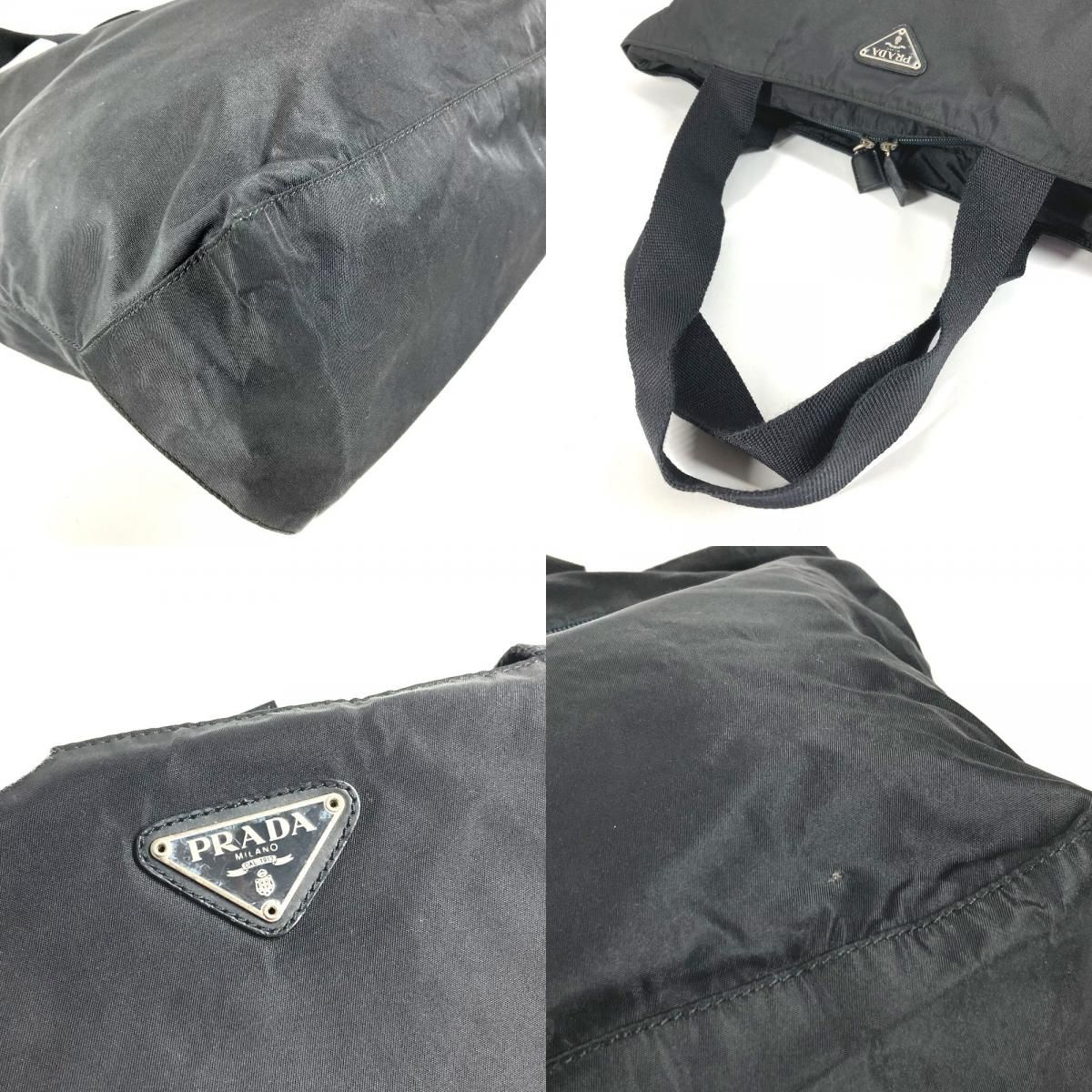 Prada Shoulder Bag Triangle Logo Nylon Black — view 7