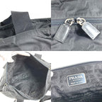 Prada Shoulder Bag Triangle Logo Nylon Black — view 8