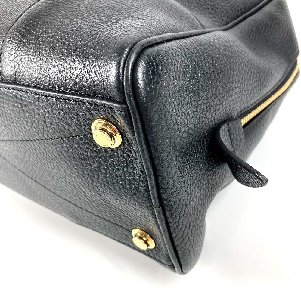 Louis Vuitton Handbag Dora Ultra Soft MM Taurillon Leather Noir Black — view 6