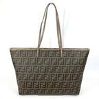 Fendi Shoulder Bag Cherry Blossom Zucca Logo Leather Brown — view 2