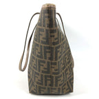 Fendi Shoulder Bag Cherry Blossom Zucca Logo Leather Brown — view 4