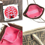 Fendi Shoulder Bag Cherry Blossom Zucca Logo Leather Brown — view 9