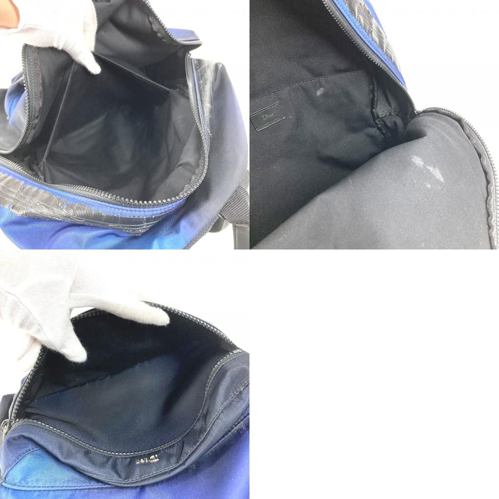 Dior Backpack Logo Gradient Nylon Blue — view 9