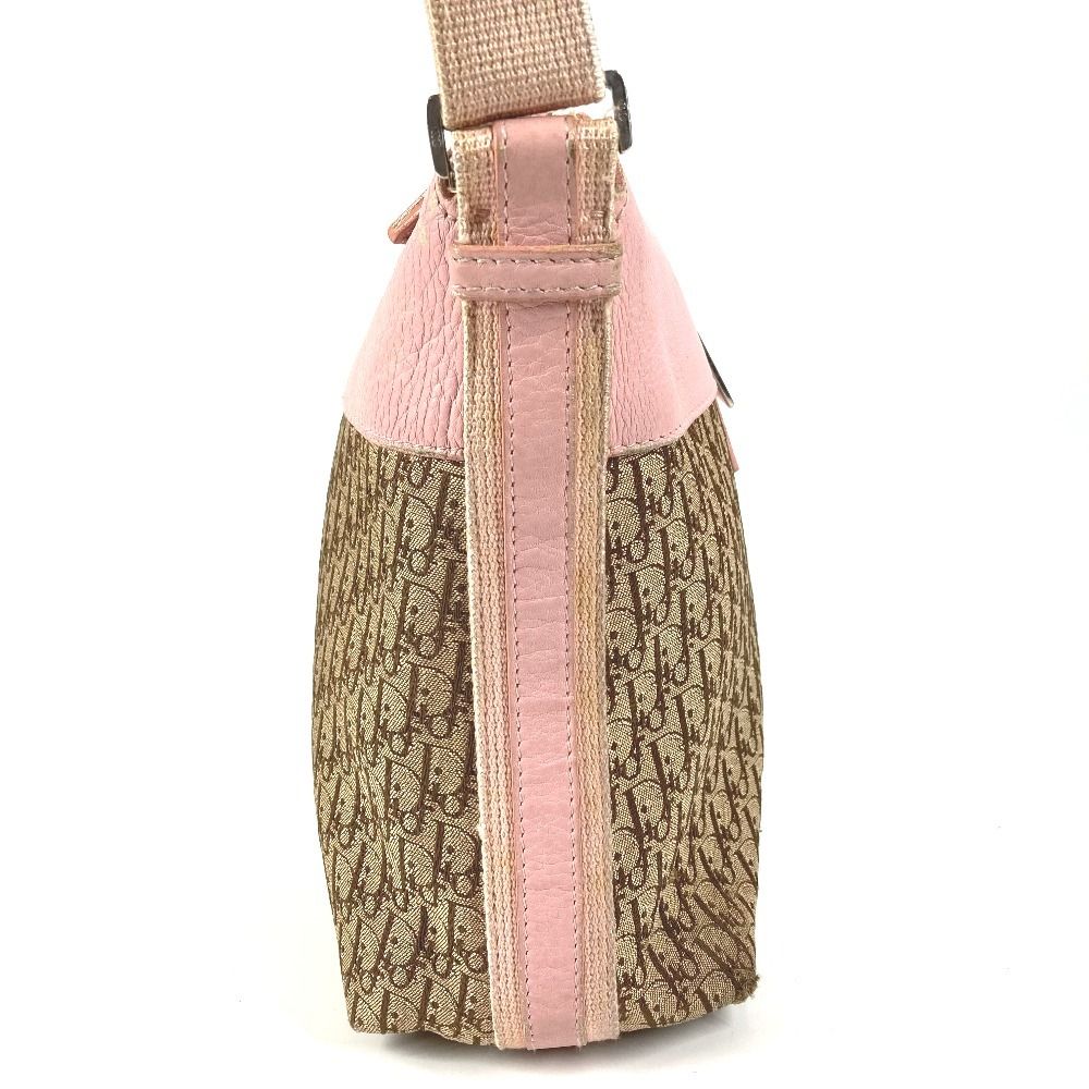 Dior Shoulder Bag Trotter Logo Diorissimo Leather Canvas Beige — view 4