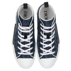Dior Denim Tears Oak All Over Pattern Flower Print High Cut Sneakers — view 4