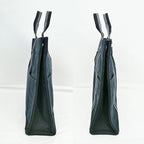 Hermes Fourre Tout MM Handbag Tote Black Gray Cotton Hand Silver — view 3
