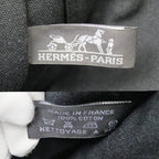Hermes Fourre Tout MM Handbag Tote Black Gray Cotton Hand Silver — view 6