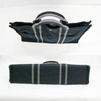 Hermes Fourre Tout MM Handbag Tote Black Gray Cotton Hand Silver — view 4