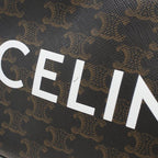 Celine Messenger Bag Triomphe Canvas Crossbody Leather — view 4