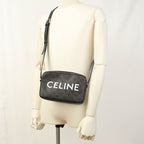 Celine Messenger Bag Triomphe Canvas Crossbody Leather — view 8