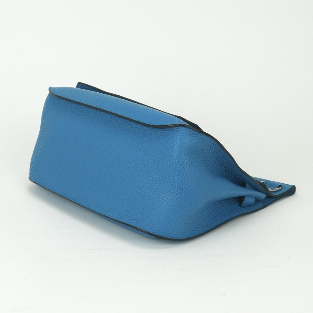 Hermes Gipsiere 28 Shoulder Bag Taurillon Clemence Blue Zanzibar Bluezanzibar — view 5