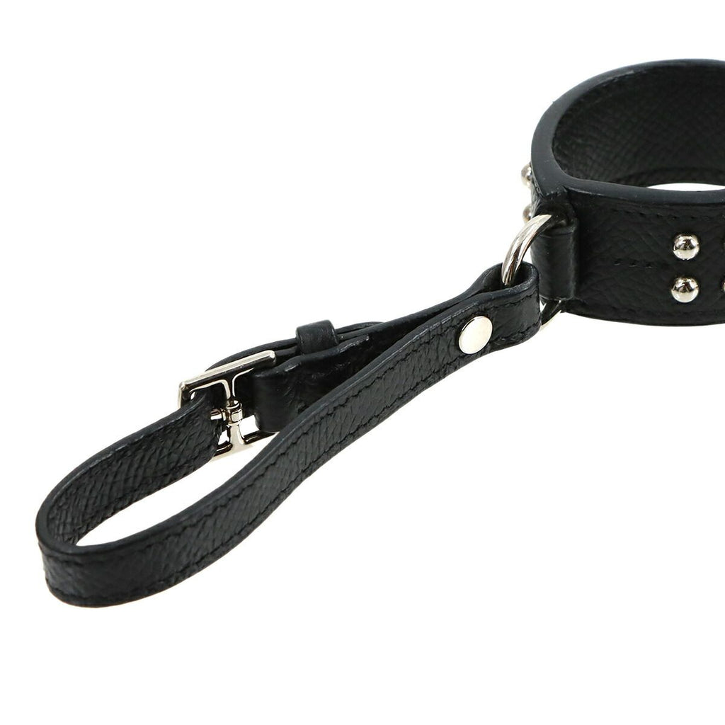 Hermes Collier de Chien Anno Bag Charm Epsom Black Silver — view 4