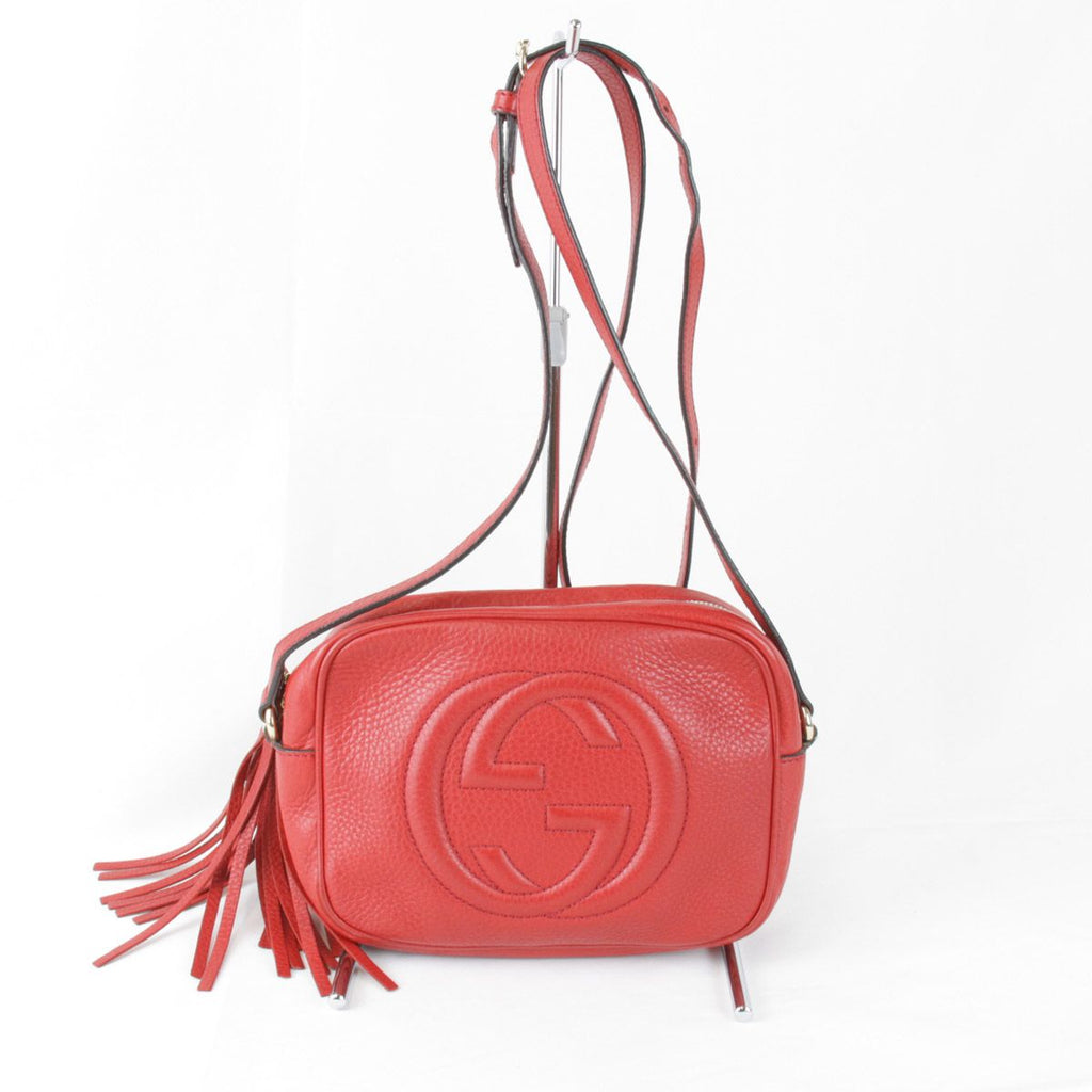 Gucci Shoulder Bag Leather Red