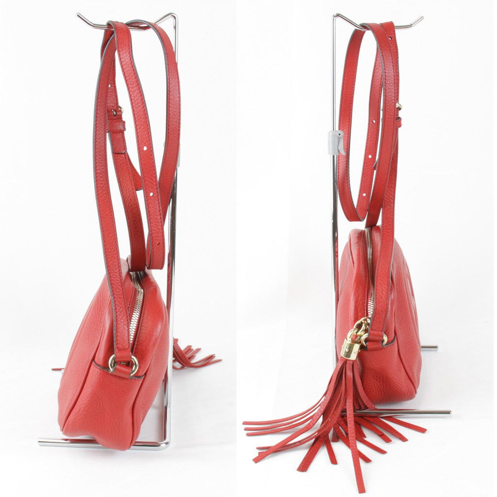 Gucci Shoulder Bag Leather Red — view 3