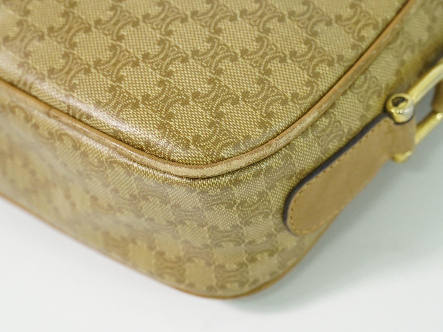 Celine Macadam Shoulder Bag Pochette Brown — view 7