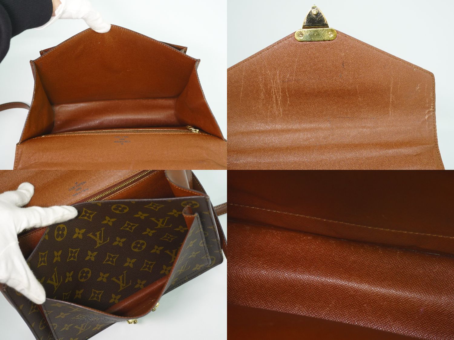 Louis Vuitton LV Monceau Monogram 2-Way Shoulder Bag Brown — view 8