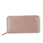 Gucci Interlocking Zip Around Wallet Leather Pink Gray