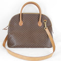 Celine Macadam 2-Way Shoulder Bag Leather Brown