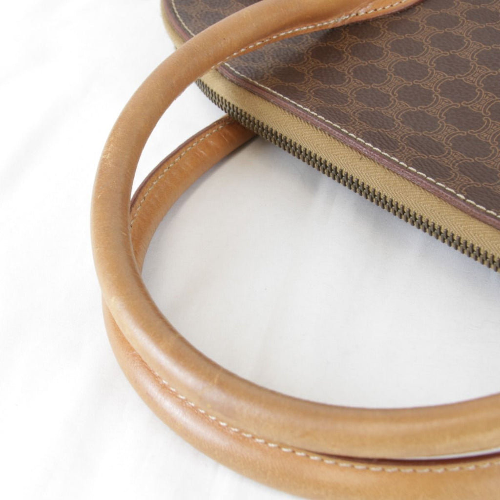 Celine Macadam 2-Way Shoulder Bag Leather Brown — view 7