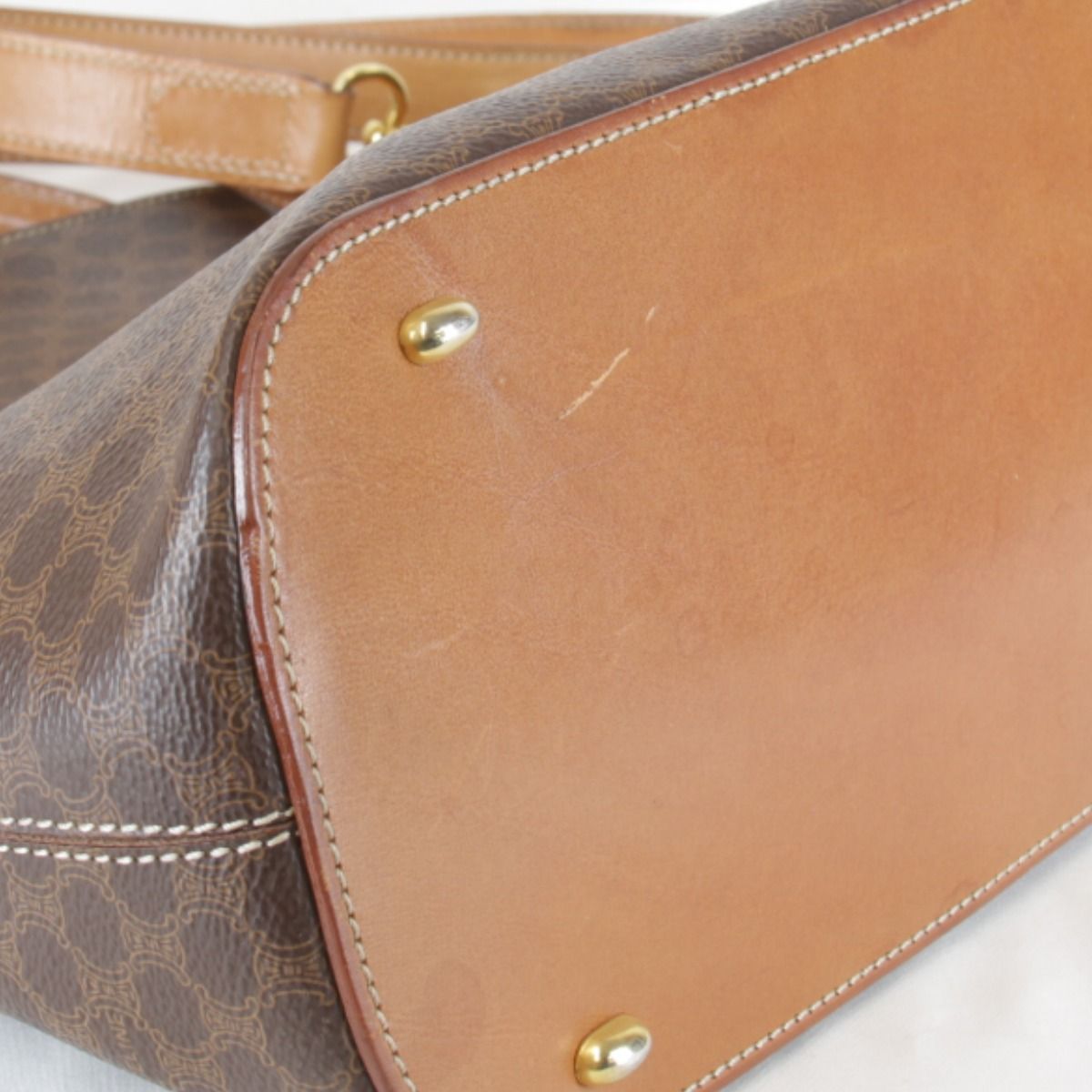 Celine Macadam 2-Way Shoulder Bag Leather Brown — view 5